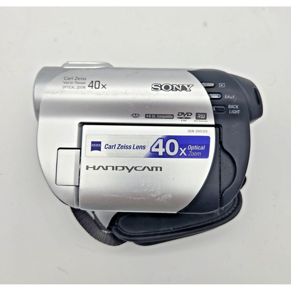 Sony DCR-DVD108 Mini DVD Handycam Digital Camcorder *no Battery* Untested